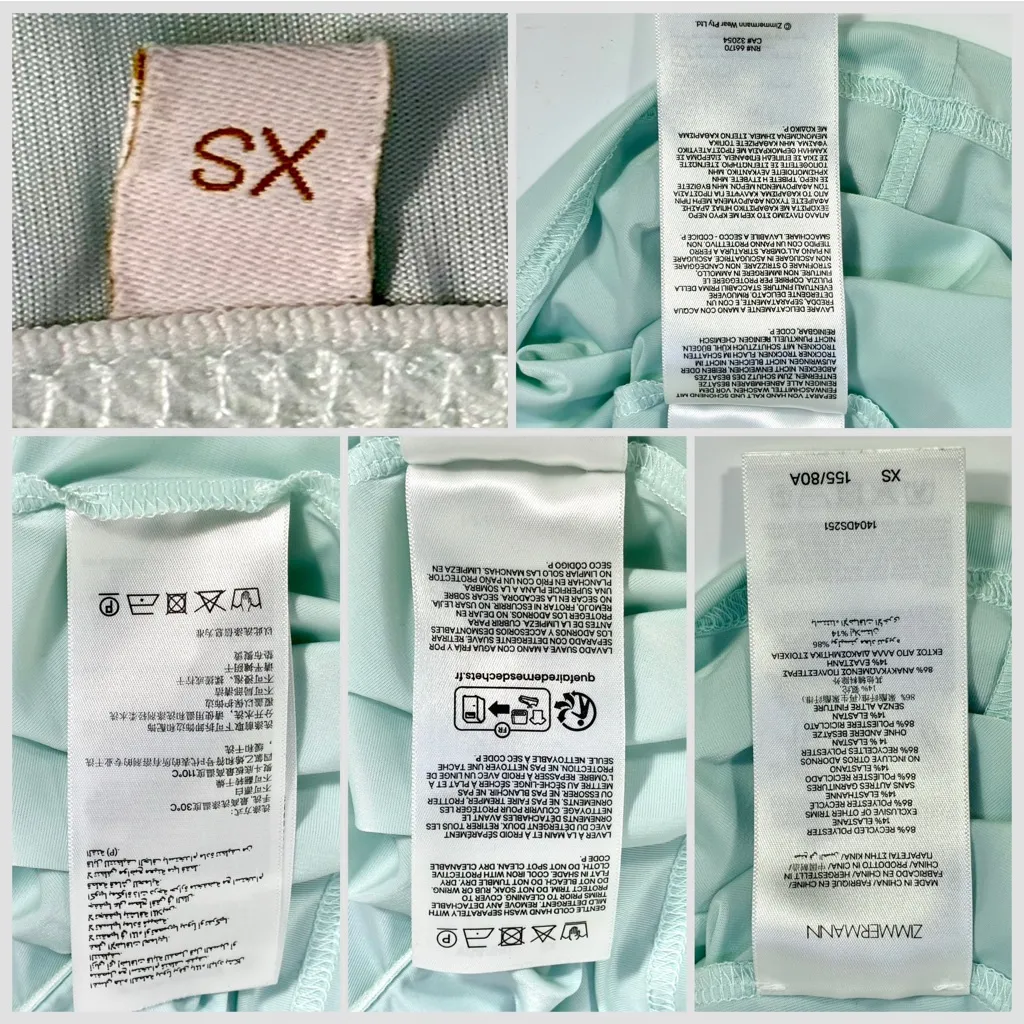 Zimmermann Seascape Illuminate Billow Organza Mini Dress Blue Silk Linen XS NWT - Image 9