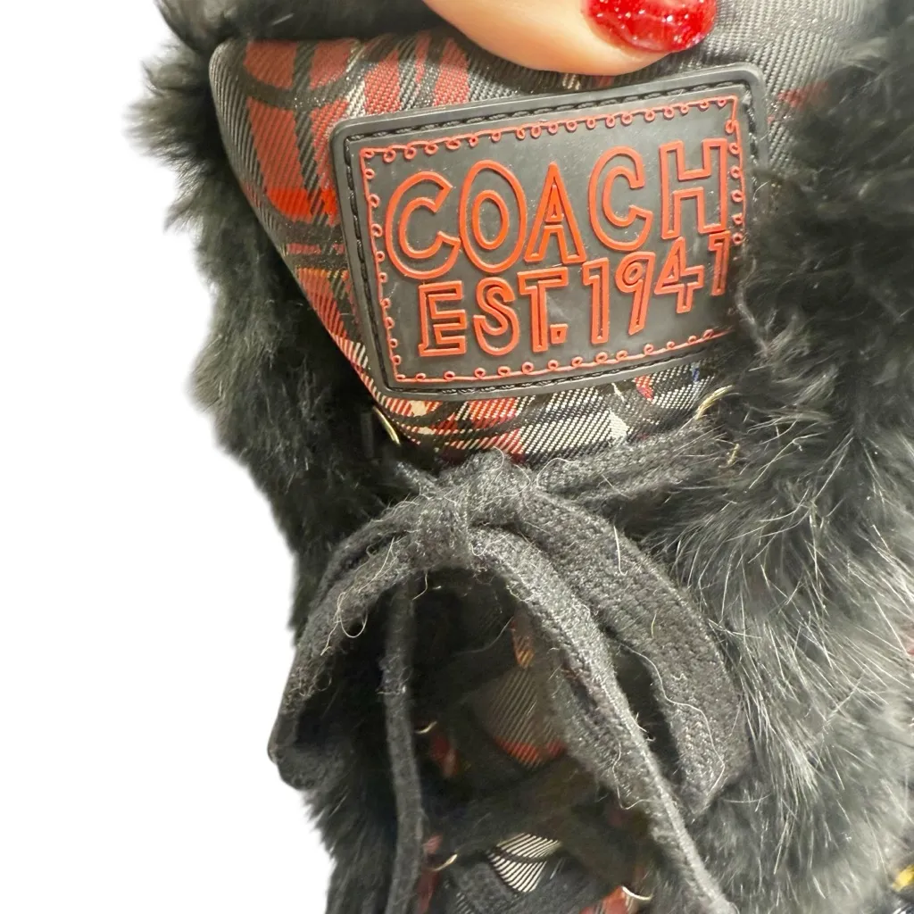 Coach Jennie Plaid Y2K Vintage Snow Boots size 10 - Image 7