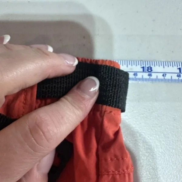 Vintage Columbia Women’s Utility Nylon Cargo Shorts Size L‎ Attached Belt Orange - Image 7