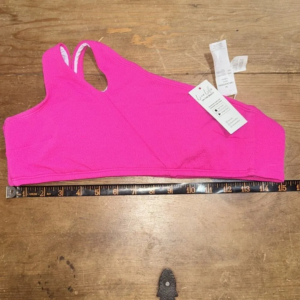 Cupshe got pink cutout one shoulder bikini top size Medium - Image 5