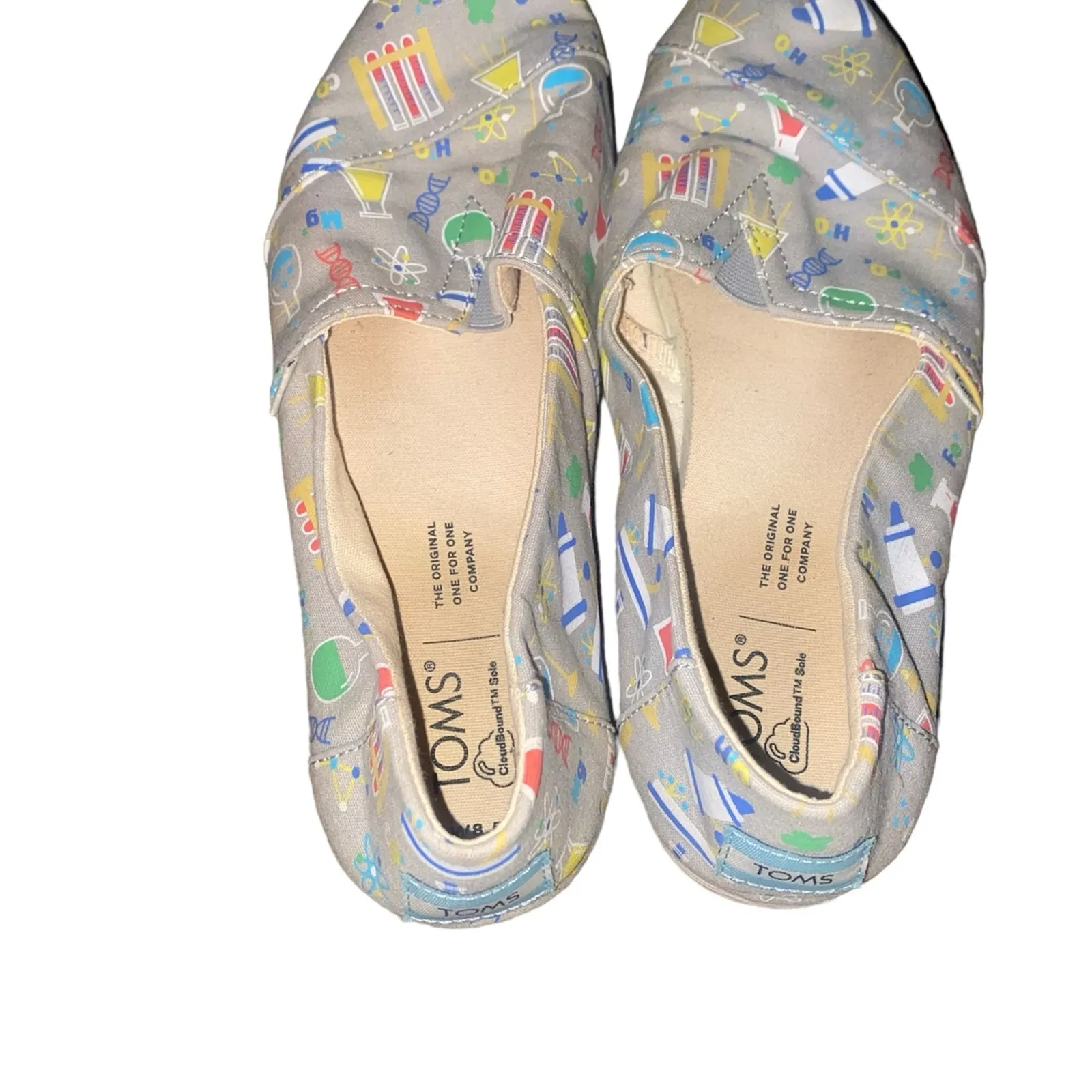 Toms flats science lab themed size 8.5 - Image 2