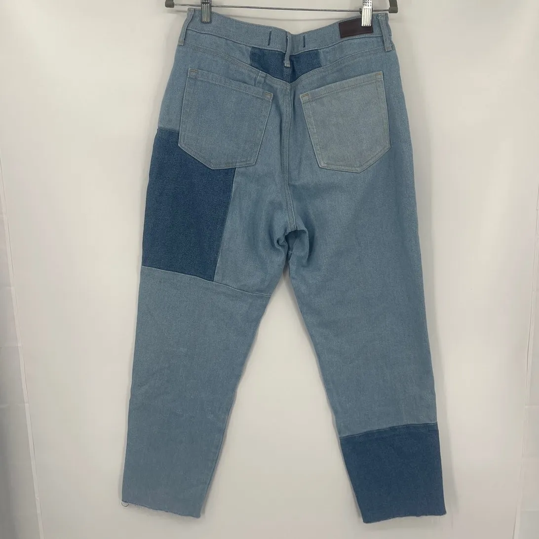 Y2K Hollister Patchwork Mom Jeans Sz 11R Ultra High Rise Indie Sleaze Festival - Image 6