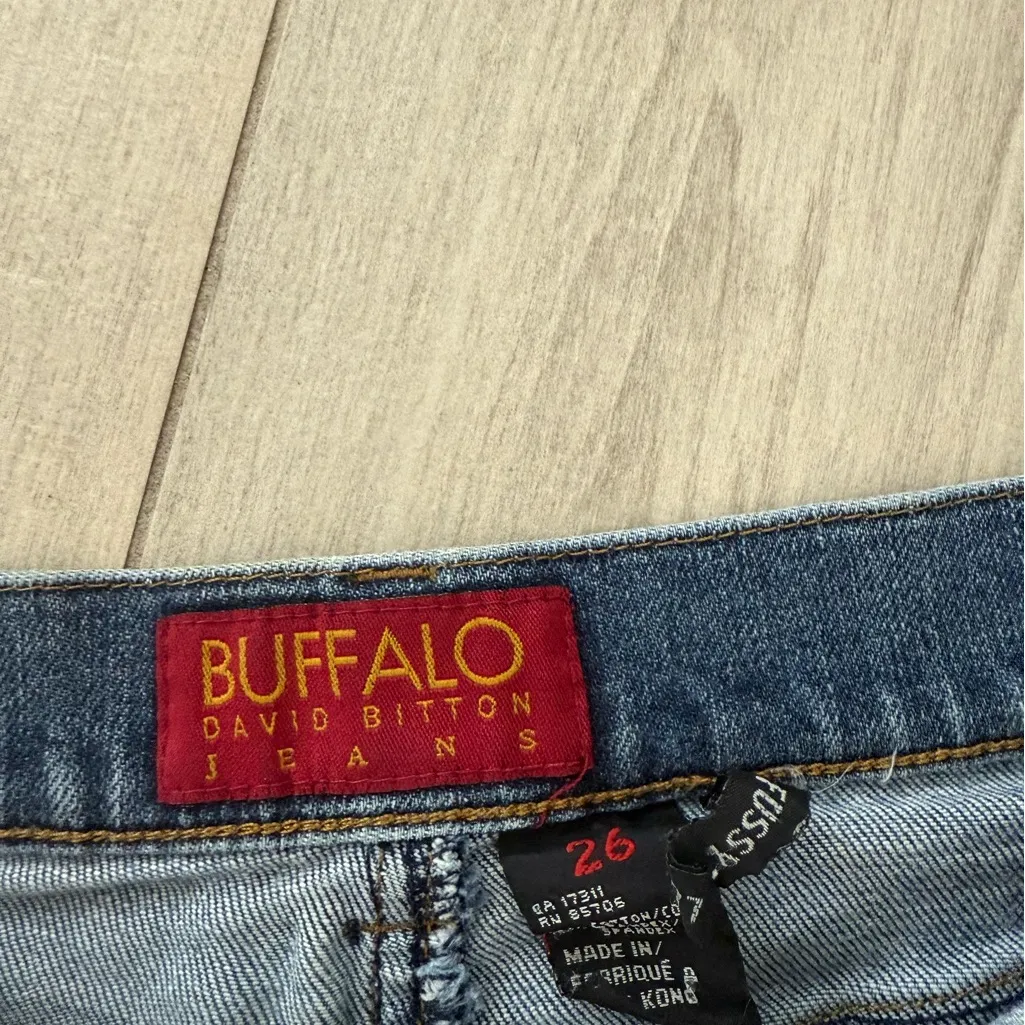 Vintage Buffalo David Bitton Women's Blue Straight Leg Jeans & Jet 7 Paris Jeans - Image 6