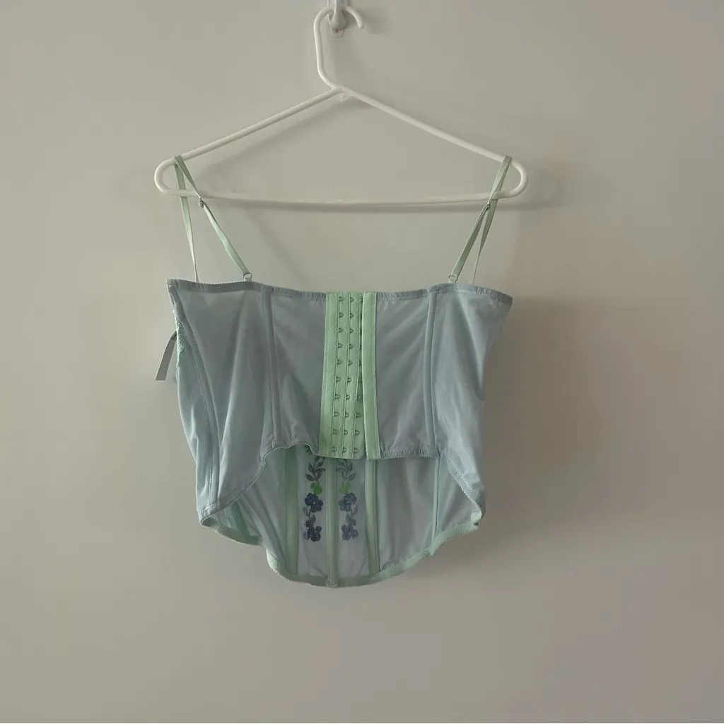 NWT Urban Outfitters Out From Under Divine Modern Love Embroidered Corset - Image 6