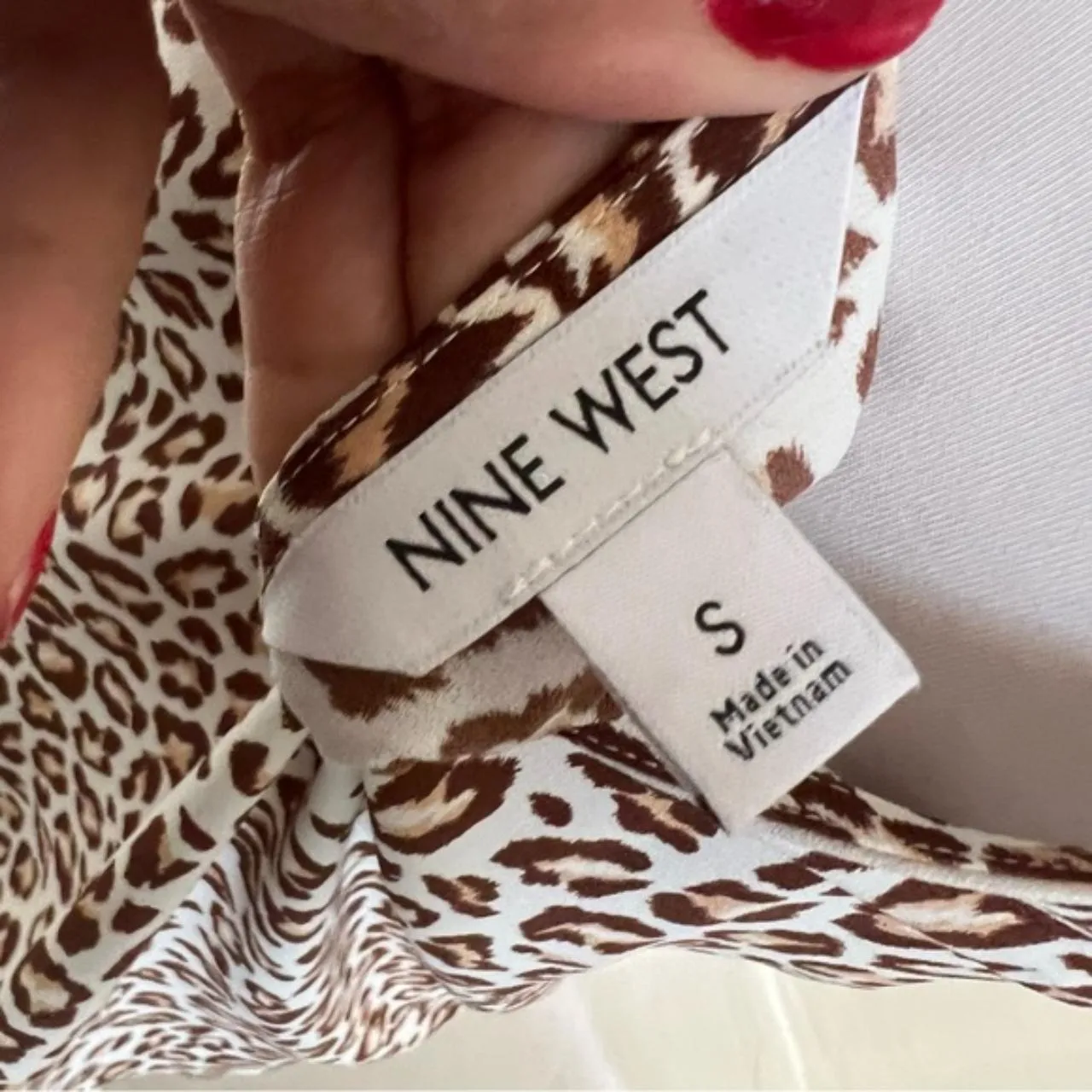 Nine West  Brown Leopard Print Tank Top - Image 4