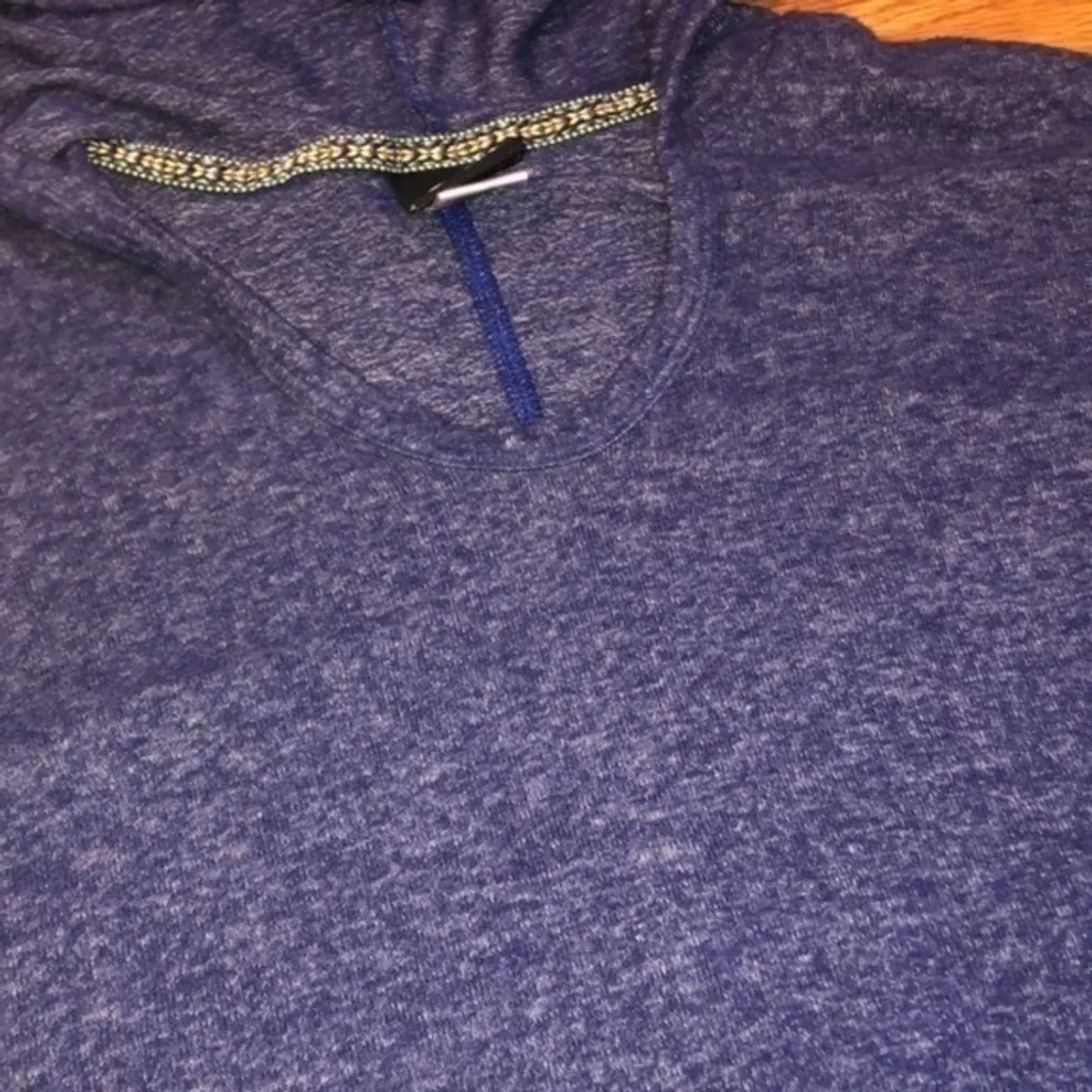 Bobeau Heathered Blue Pullover Hoodie Sweatshirt XS - Image 2