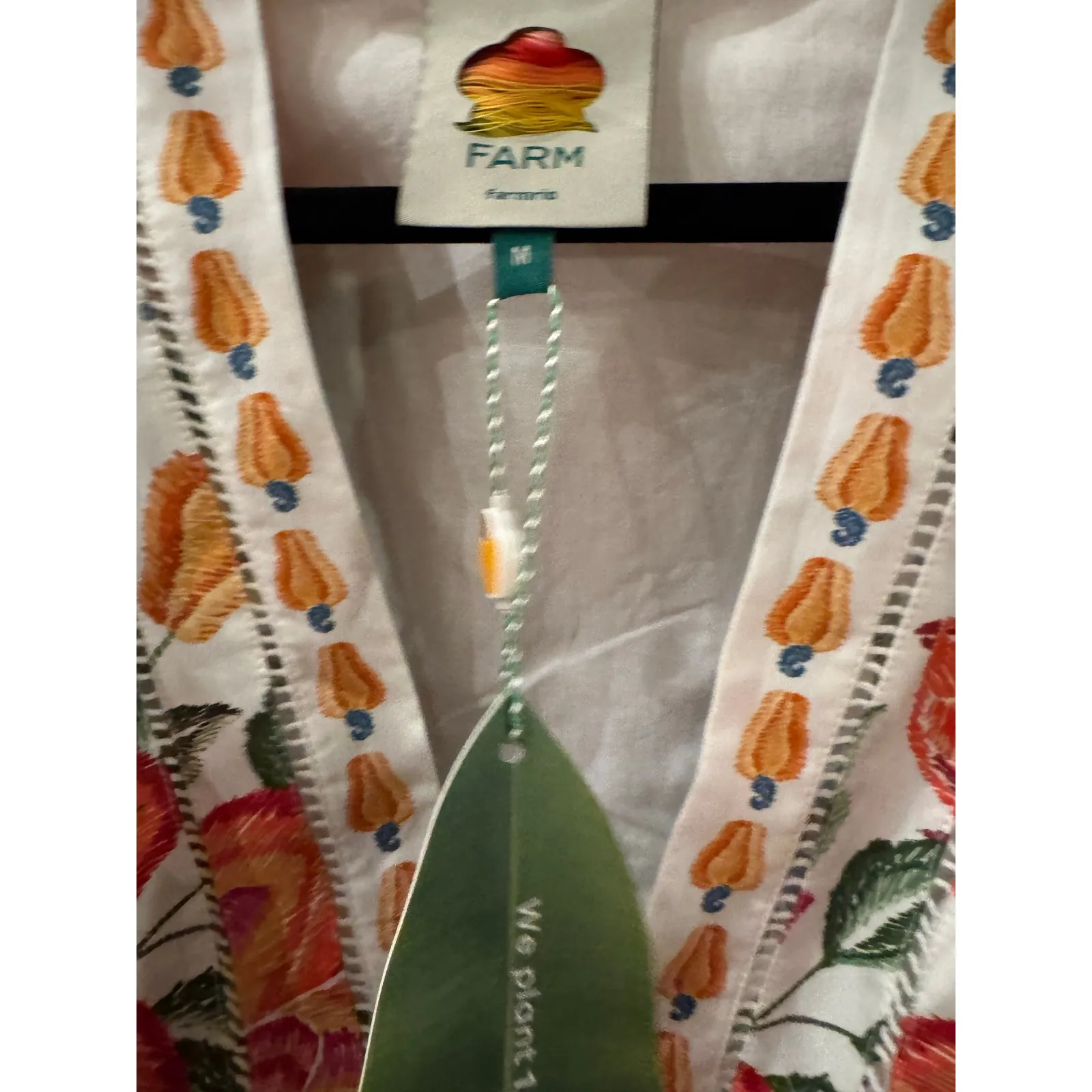 Farm Rio Off-White Bloom Garden Romper - Size Medium - Image 5