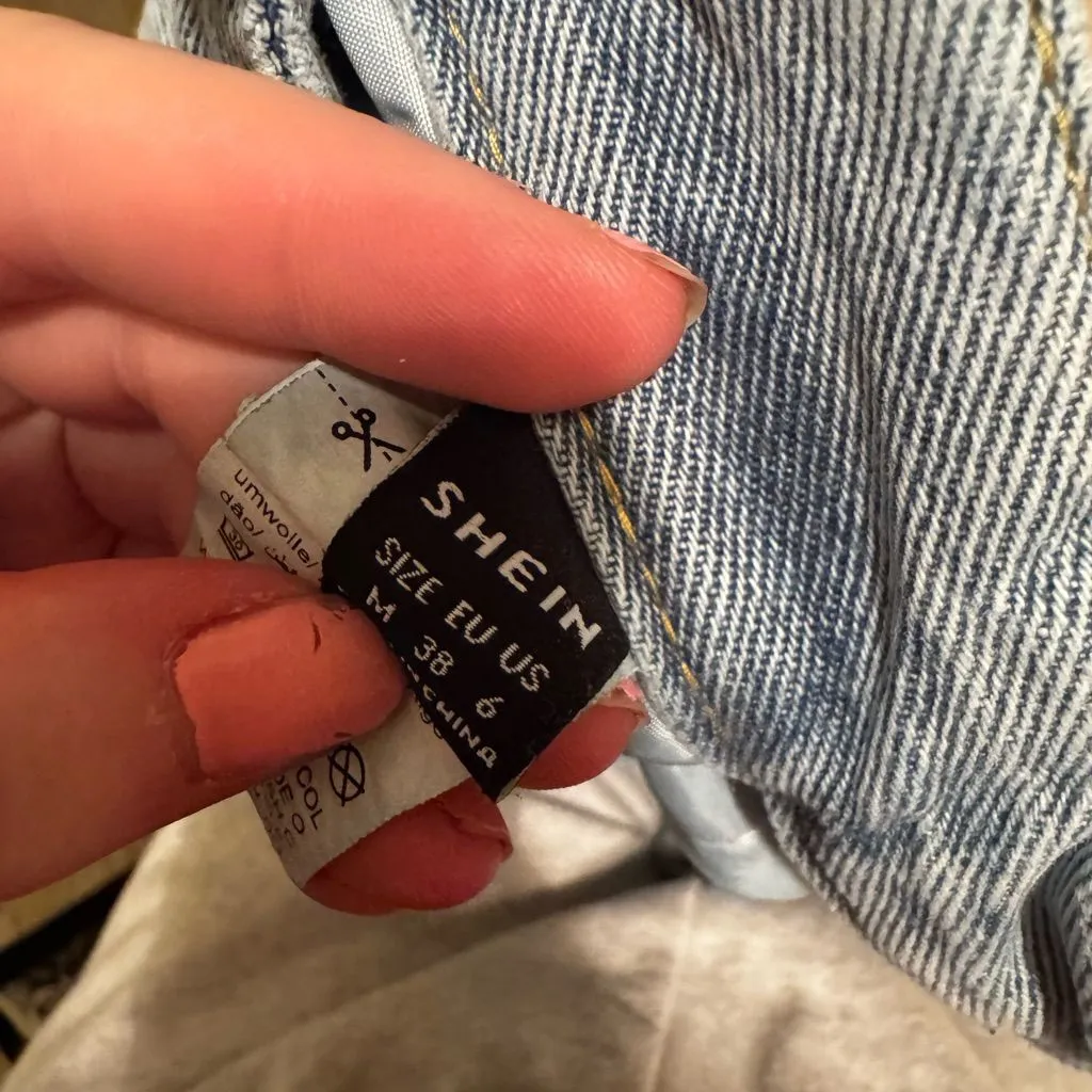 SHEIN Light Blue Distressed Boyfriend Jeans - Image 3