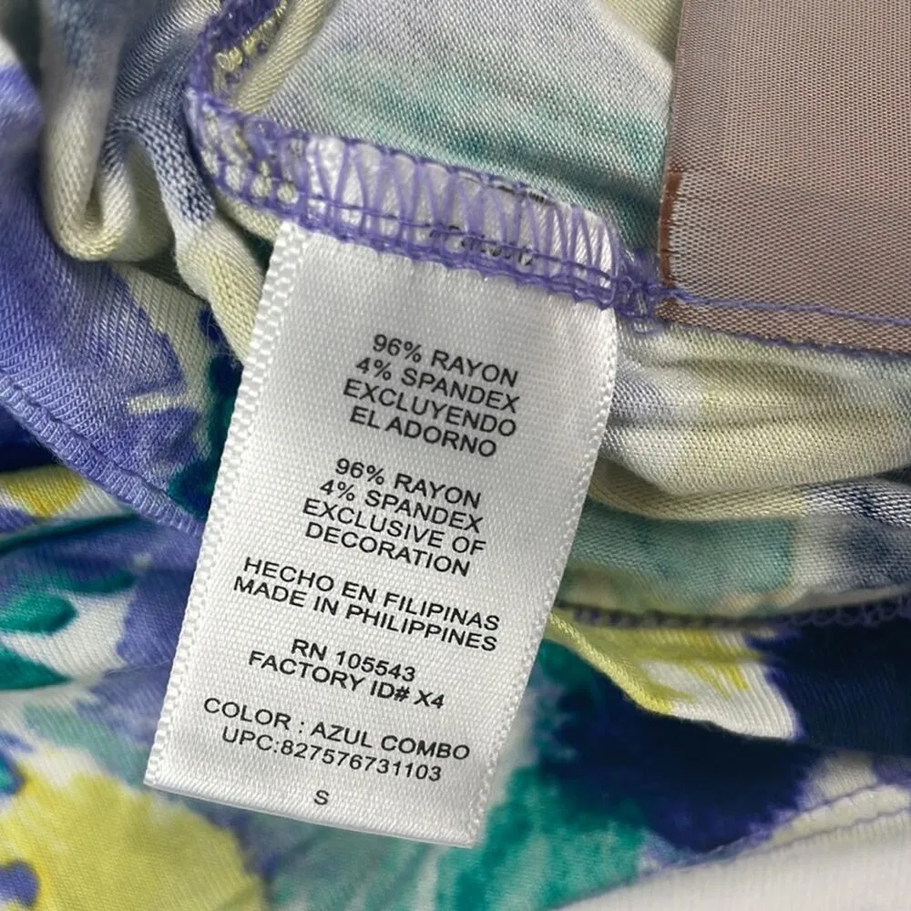 NEW DAISY FUENTES Island Hopping tie sleeve, drawstring waist dress. Size small - Image 10