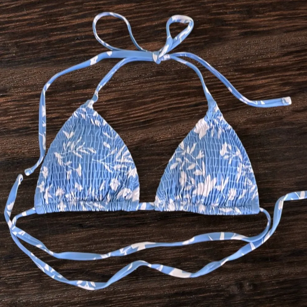 VOLAFA Women's Triangle Bikini Set Blue - Image 7