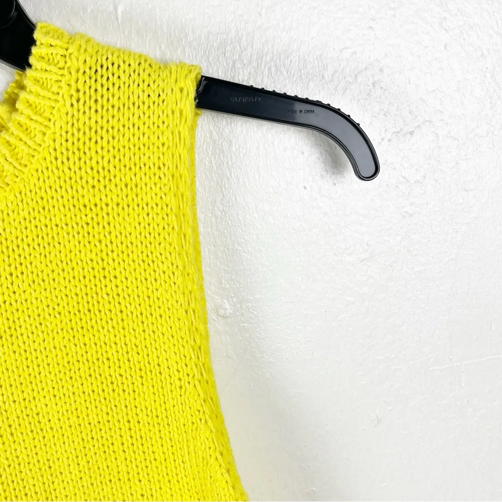 ZARA Yellow Crochet Knit Sleeveless Dress, Size Small - Image 7