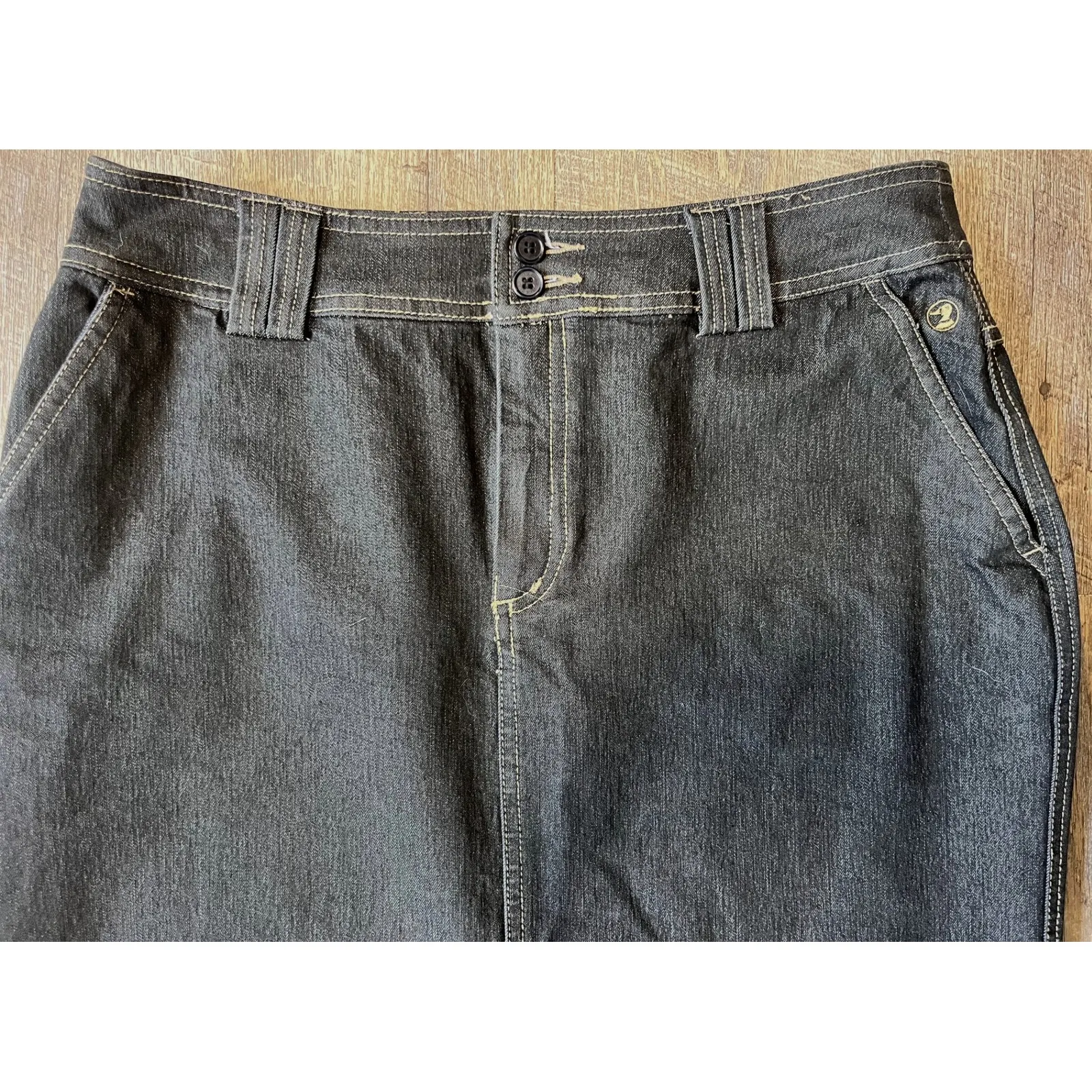 Duck Head‎ long denim skirt, light black size 10 - Image 2