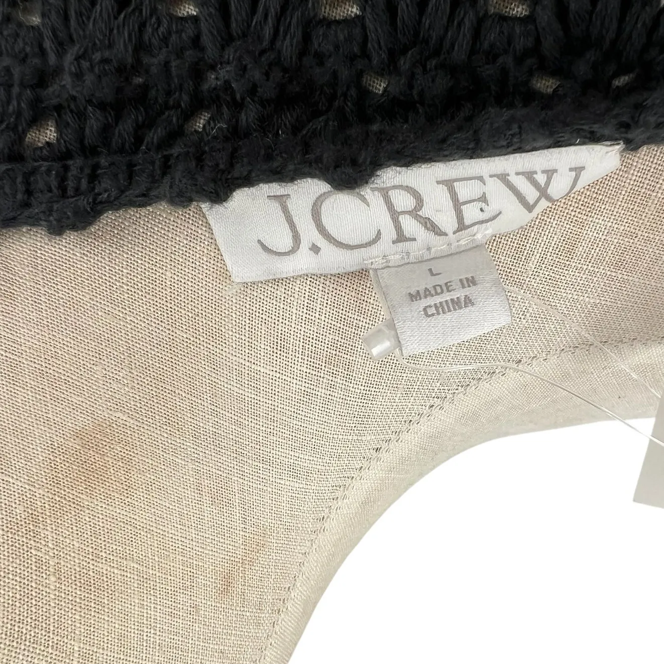 J. Crew Limited Edition Crochet Maxi Sweater Dress Black Size Large‎ - Image 11