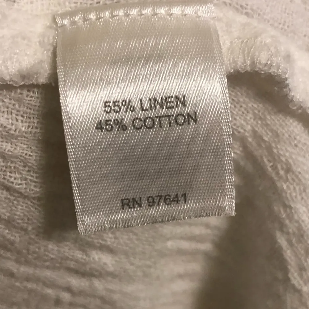 J. Jill Pure Jill Linen/Cotton Blouse White Woman's Size L Size L - Image 5