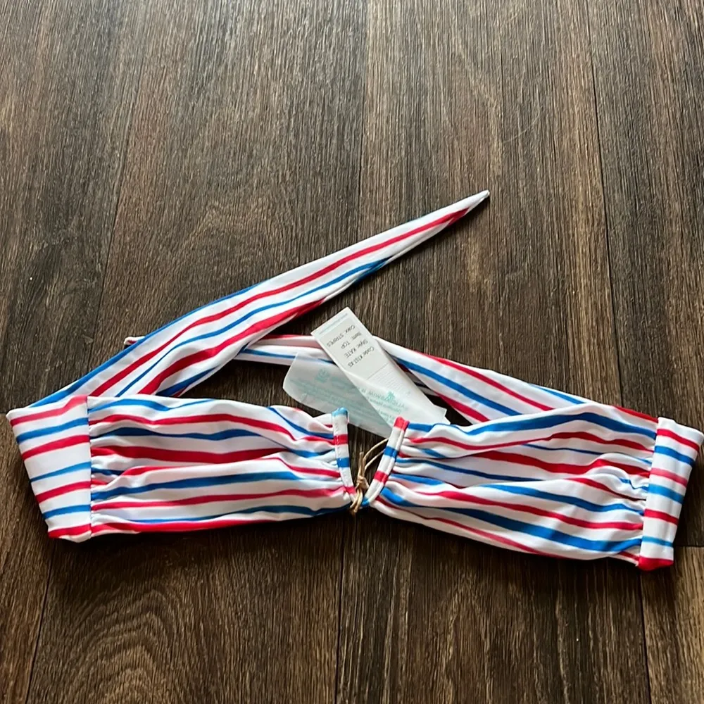 Stripe Bikini Kate Top Blue Size XS - Image 2