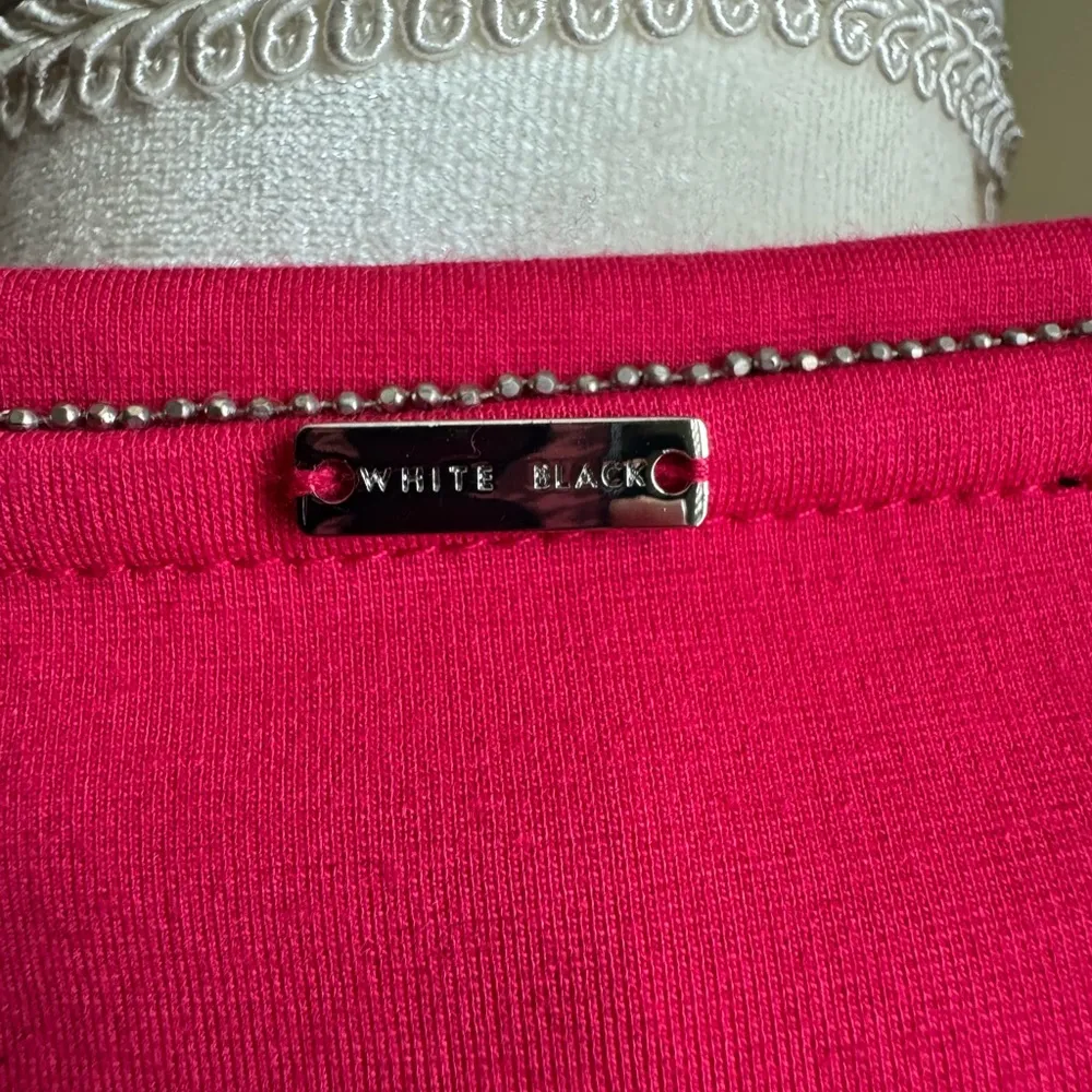 NWT White House Black Market ES Side Tie Knot Chemise Dress in Bright Rose - Image 7