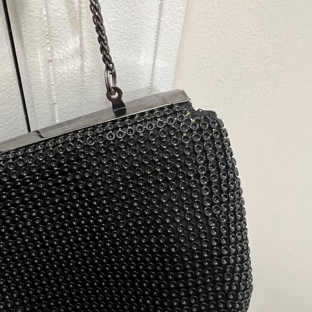 Whiting & Davis Black Mesh Glam Clutch $225 - Image 4