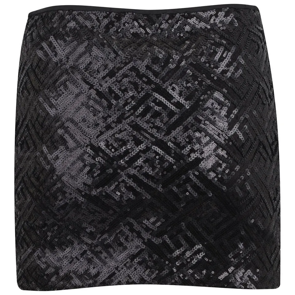 Tristan Black Sequin Mini Skirt Blue Size undefined - Image 2