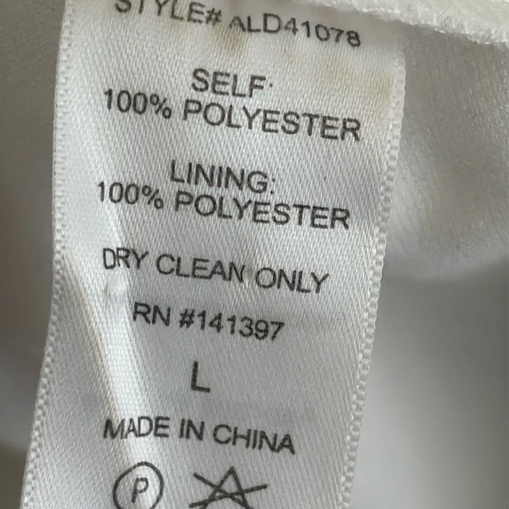 ASTR The Label Tenured Floral Lace Dress Mini Size L White - Image 11