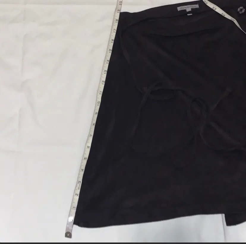 Suede Mini Wrap Skirt Brown Medium - Image 6