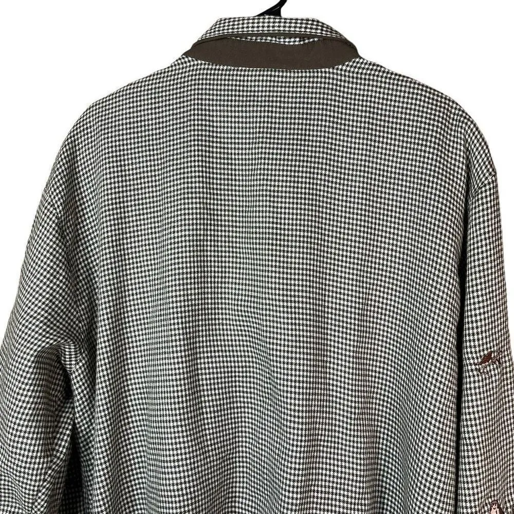 Vintage Teddi Gingham Check‎ Embroidered Button Down Shirt Size 1X Black - Image 10