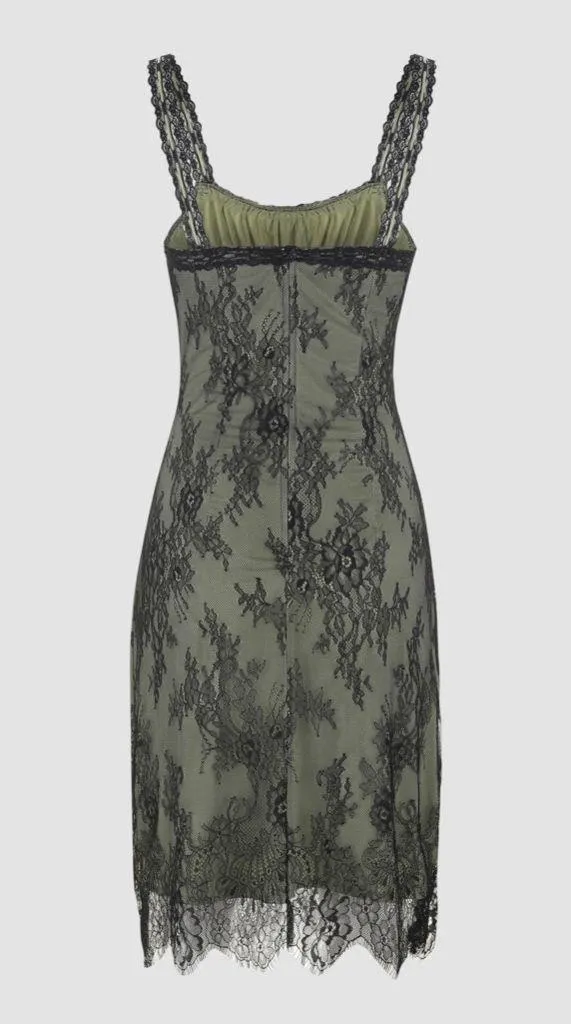 Cider Green Lace Dress - Image 2
