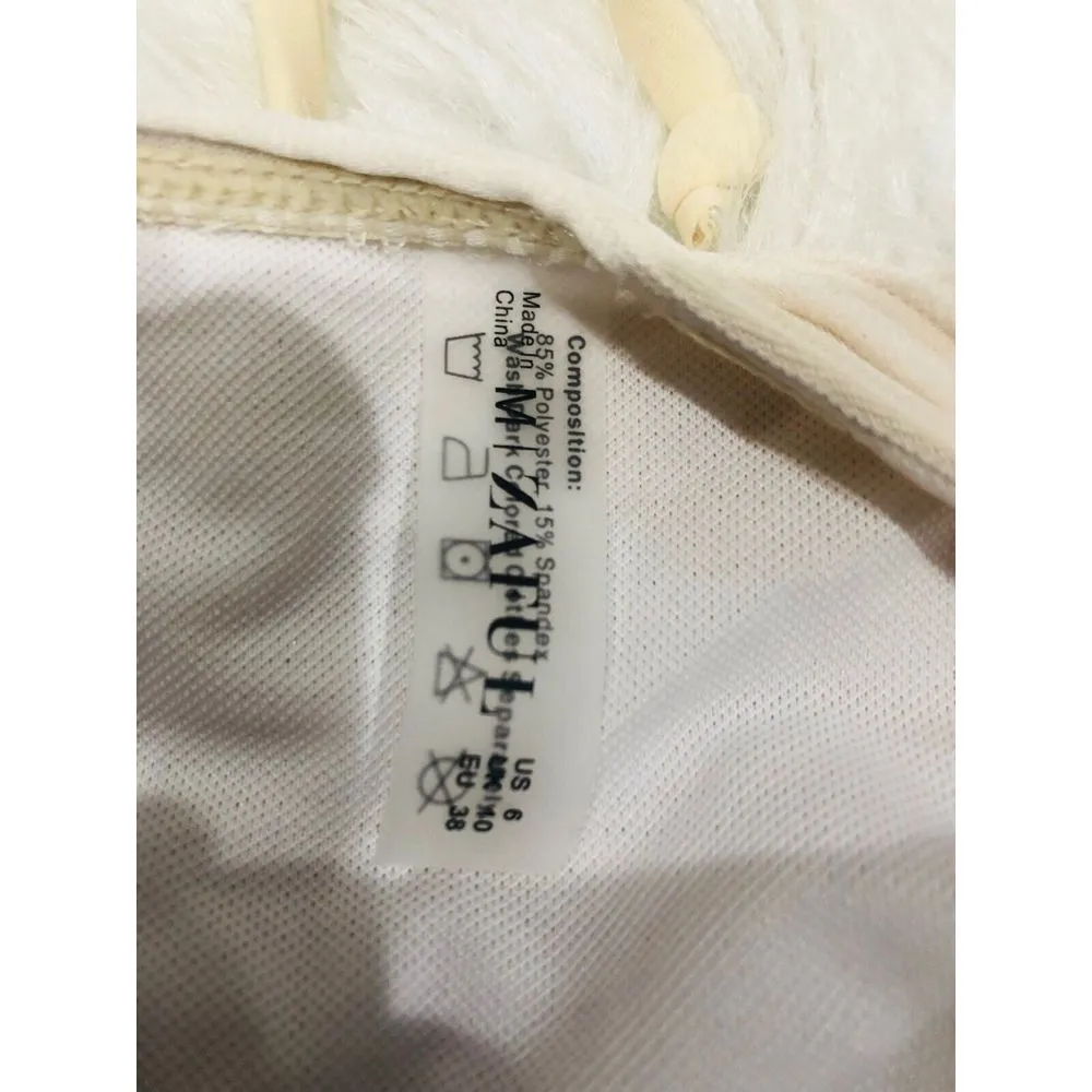 ZAFUL Women's‎ Cream and Tan Bikinis Tankini Set 2 Piece Swimsuit Size 6 NWT - Image 4