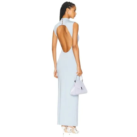 SER.O.YA Olive Gown in Powder Blue Medium New Womens Maxi Long Dress - Image 2