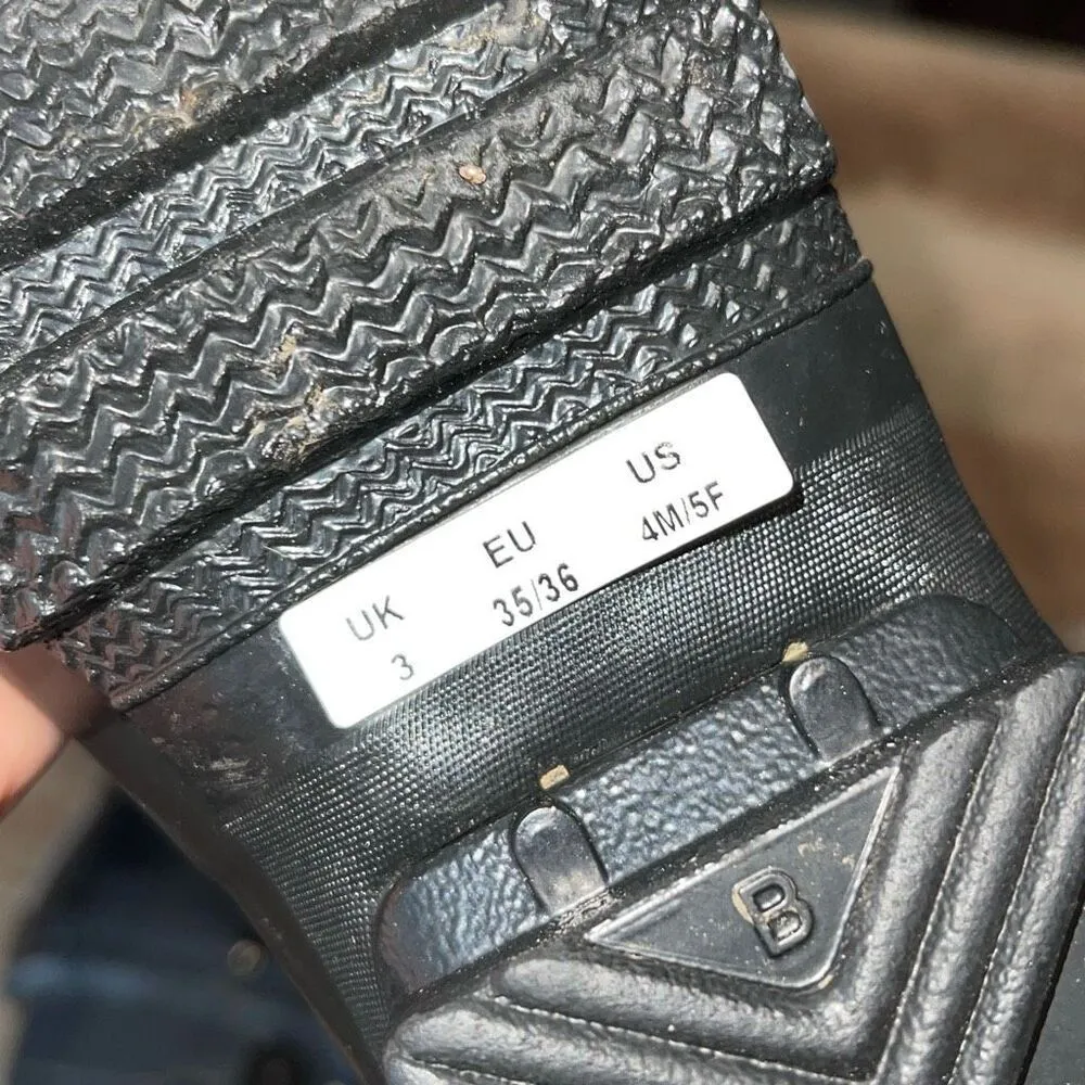 Hunter Womens Glossy Round Toe Slip On Tall Rain Boots Black Size 4M/5F‎ - Image 8