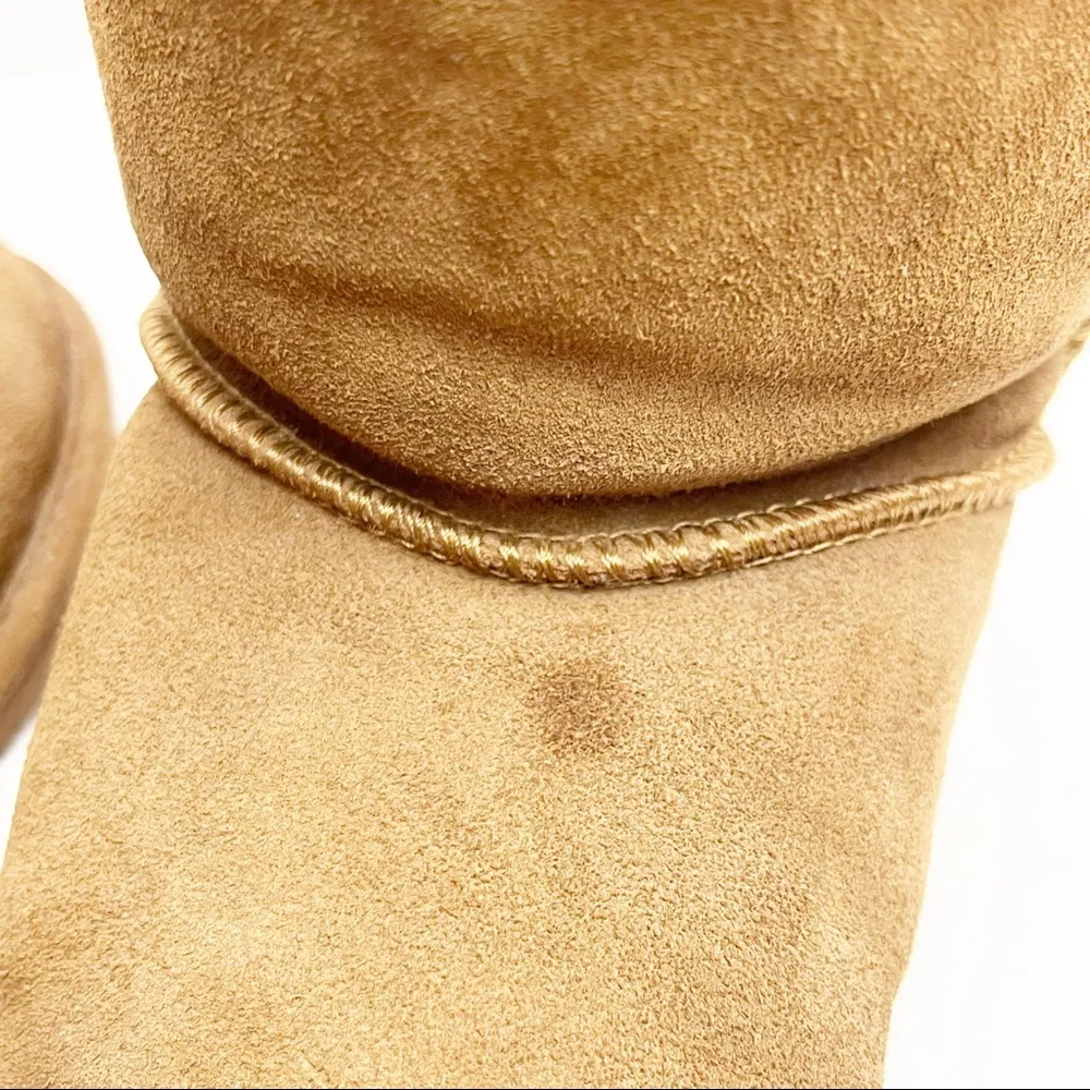 BEARPAW Emma Tan Suede Sheepskin Wool Blend Lining Sheepskin Footbed Boots 8 - Image 7