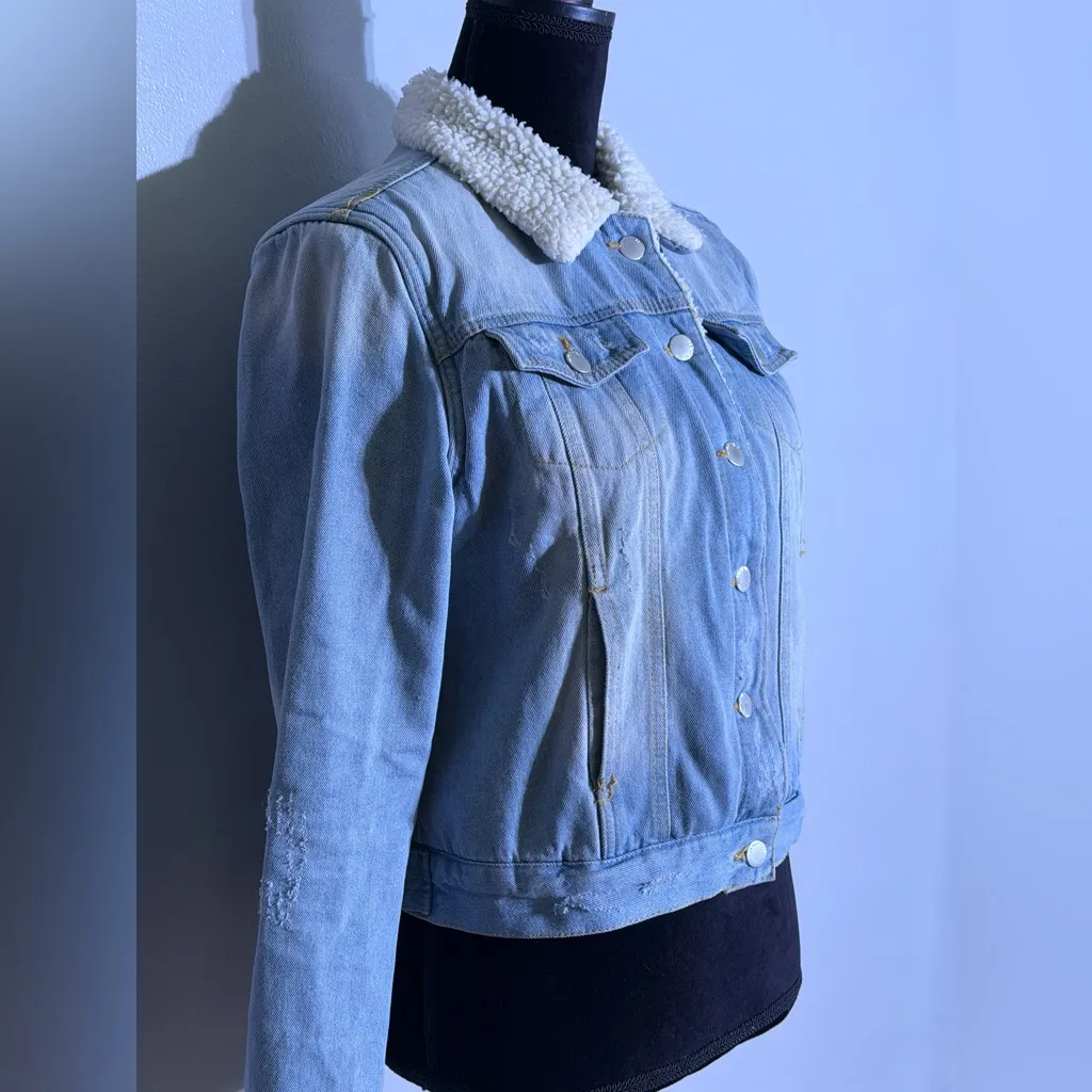 Denim jacket for women Size M Blue Size M - Image 2