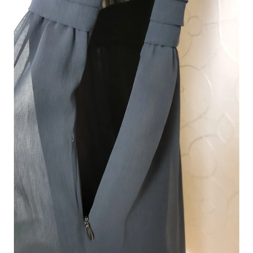 Forever 21 Womens Romper Playsuit Medium Black V Neck Short Sleeve Side Zip - Image 3