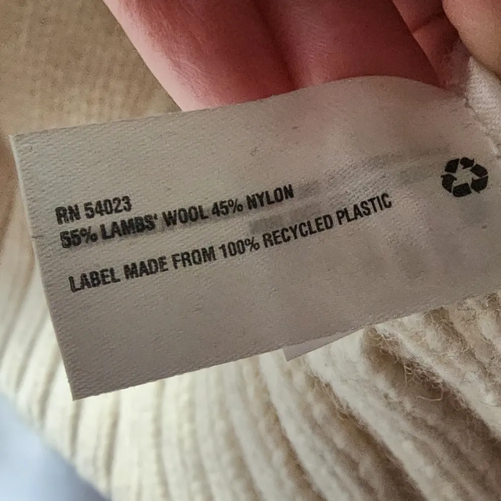 Women's GAP Blue Heather Cream Cardigan Wool Sweater Size XS - Image 3