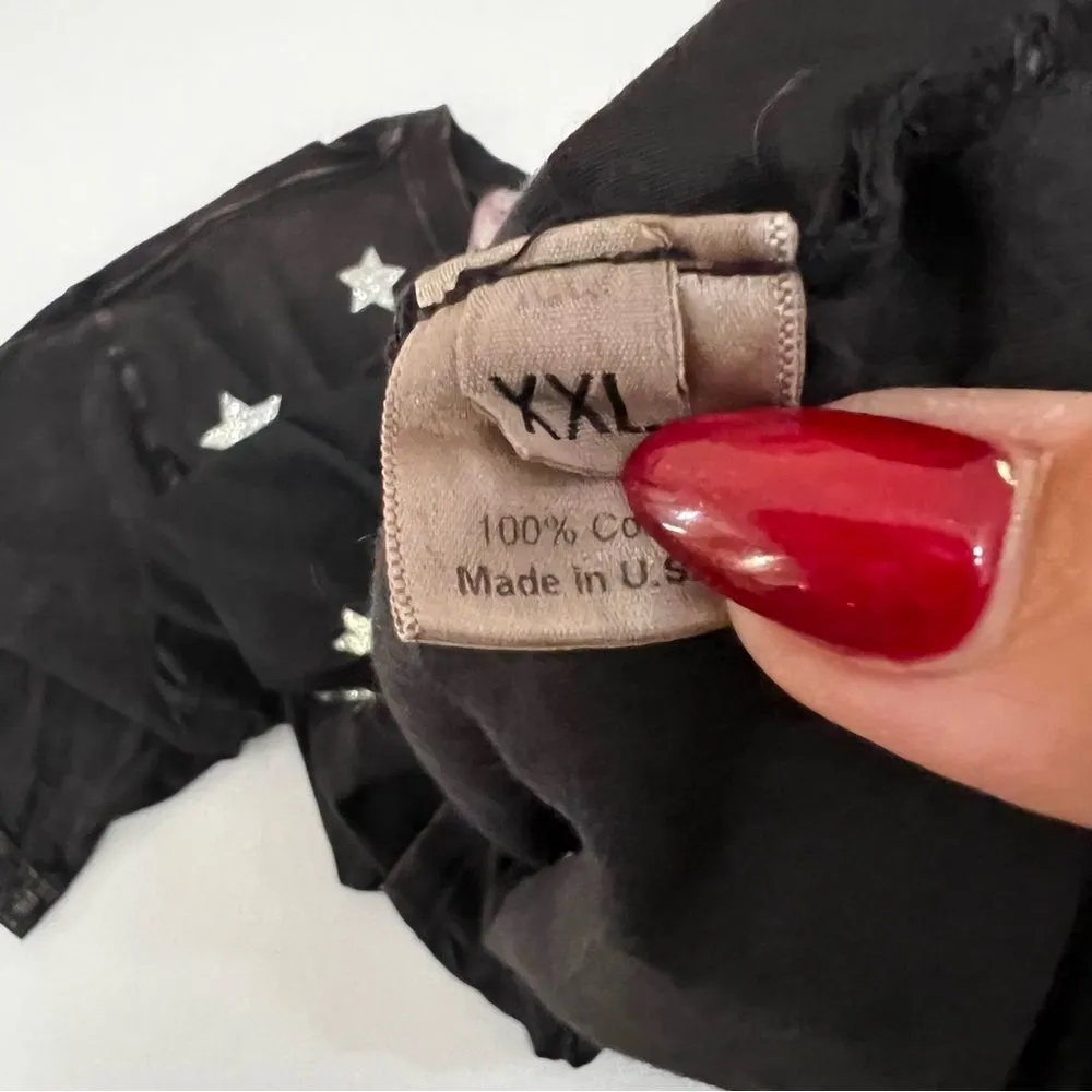 C Bar A Lovestock Ranch by Christian Audigier XXL Stars Mushroom Psychedelic Tee Black - Image 11