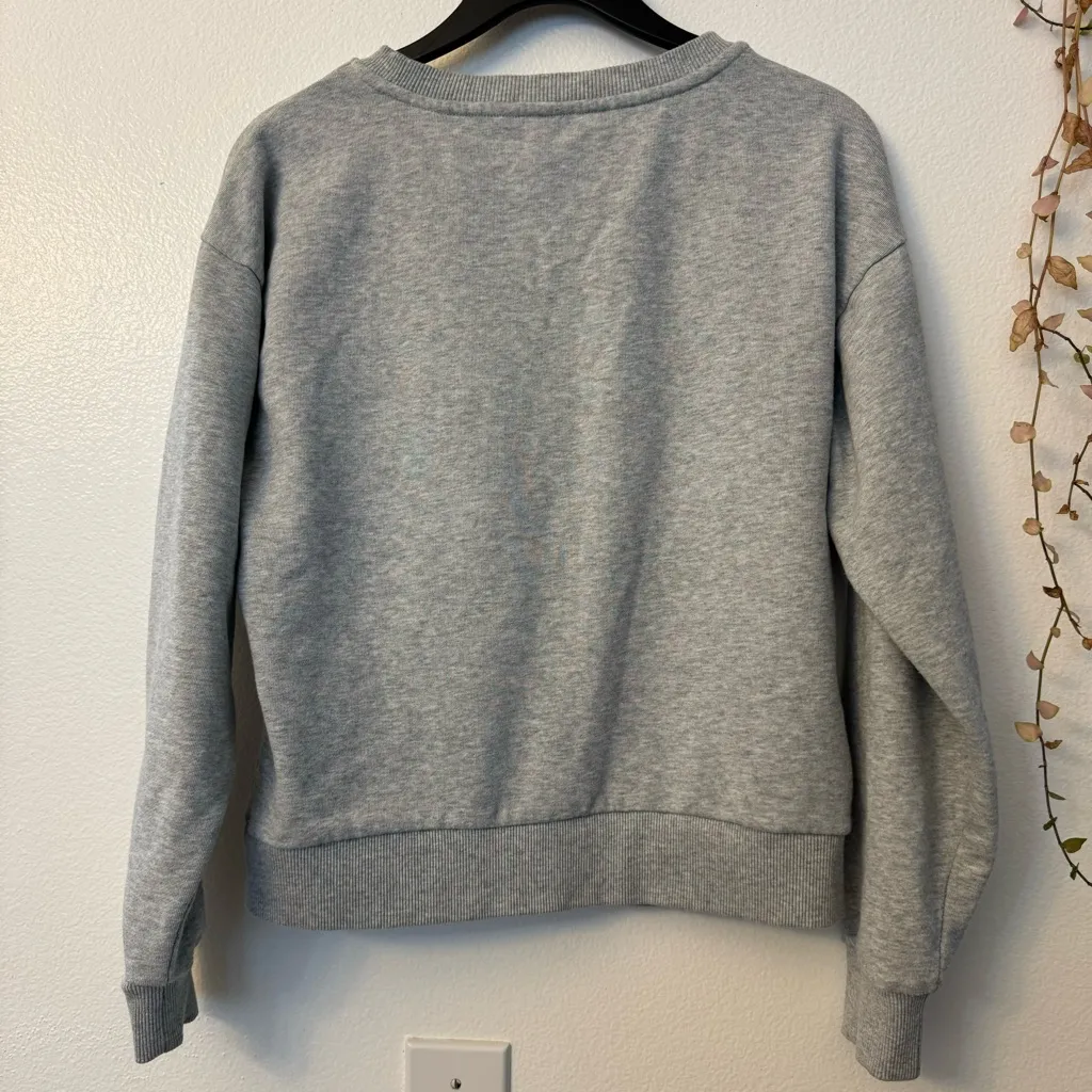 Armani Exchange Women’s Heather Gray Crew Neck Sweater — Size S - Image 4