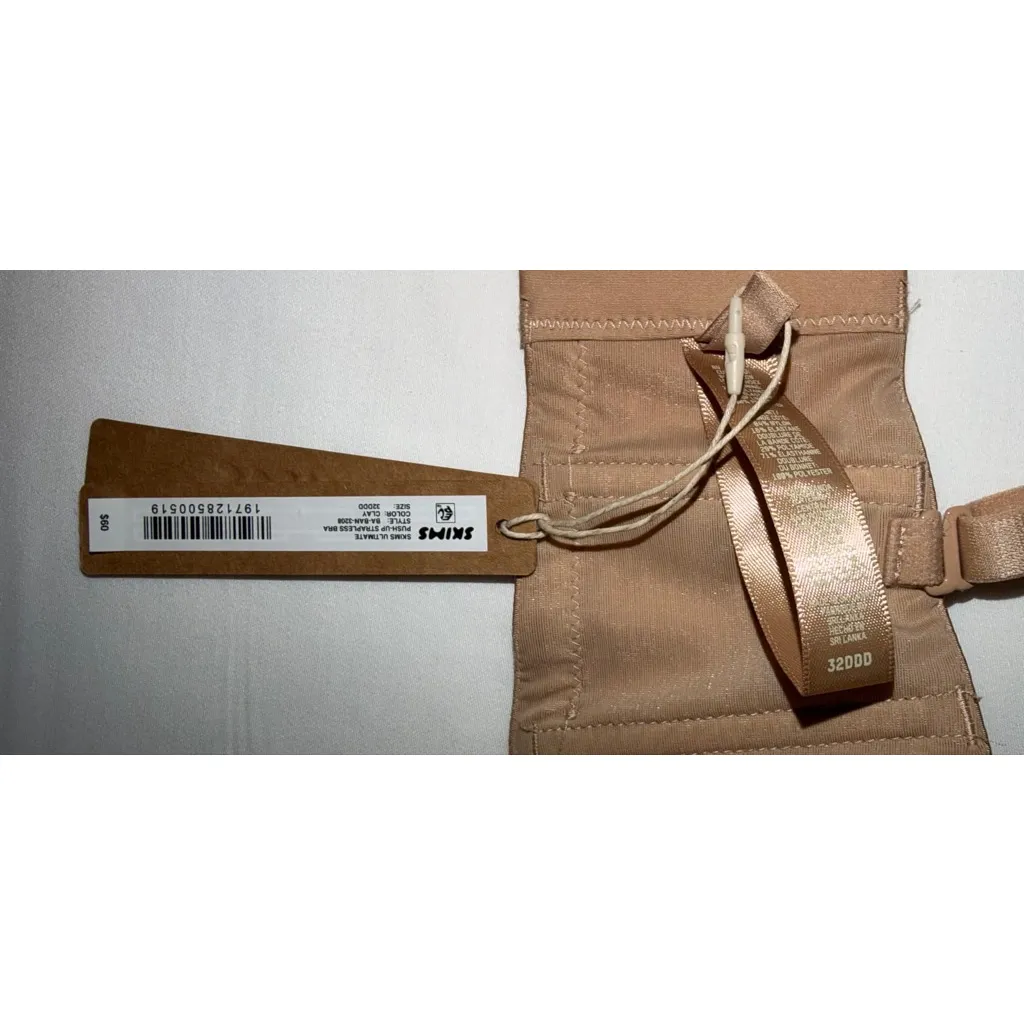 SKIMS Ultimate Push-Up Strapless Bra Clay Nude 32DDD NWT Seamless Underwire Tan - Image 5