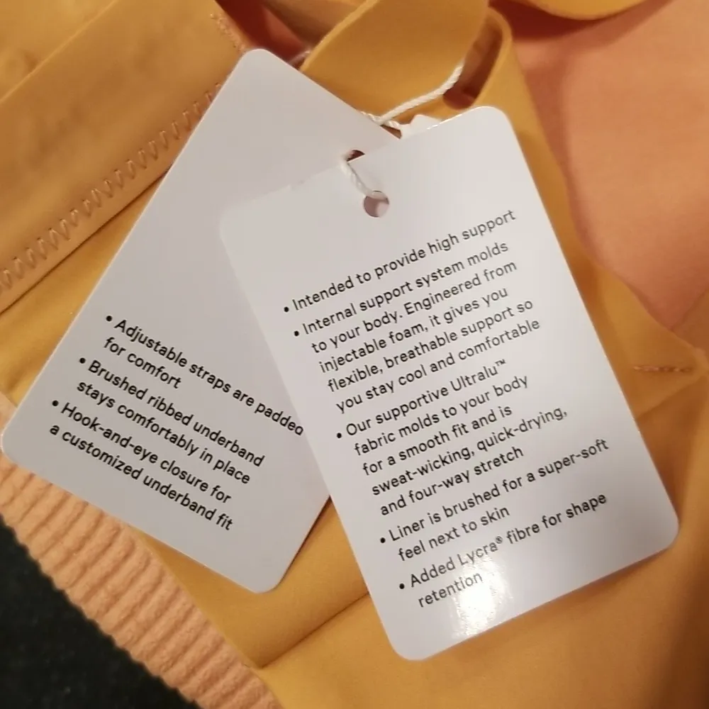 💕LULULEMON💕 Airsupport Bra ~ High Support Sports Bra Warm Apricot 36C NWT - Image 9