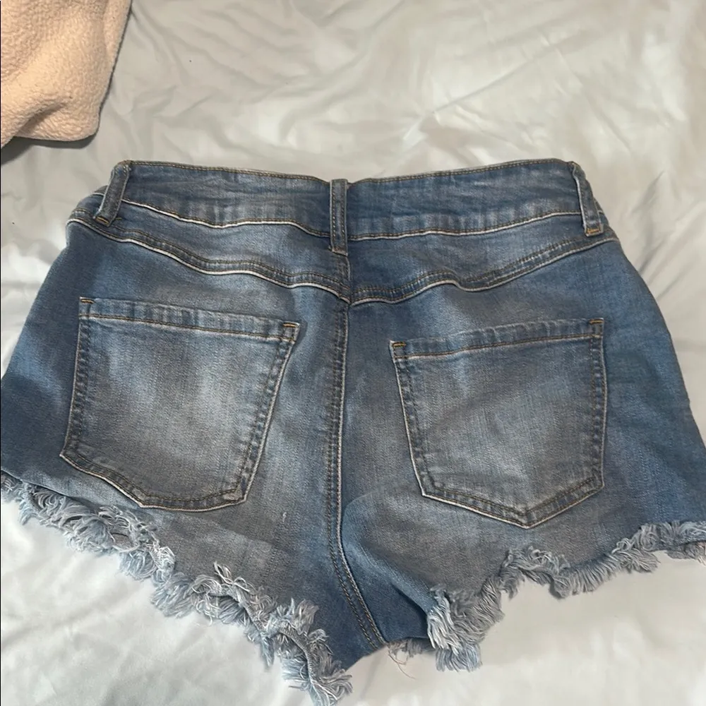 Rewash Blue Jean Shorts Distressed Cutoff Casual - Image 3