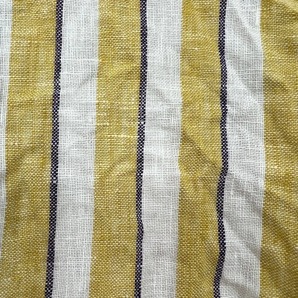 Rachel Zoe Yellow, White & Purple Striped sleeveless Linen Jumpsuit w/ belt sz 4 - Image 9