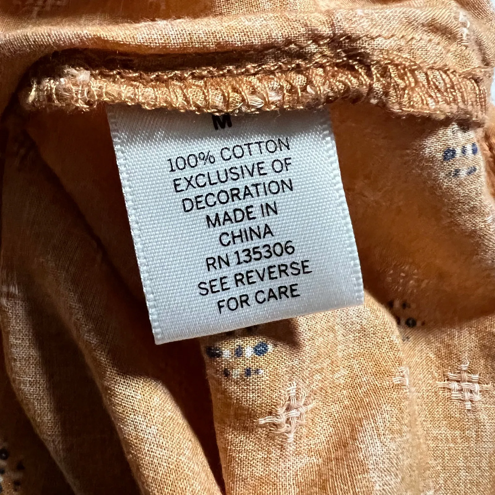 Dressbarn Embroidered Peasant Top Size Medium Western Boho Cottagecore Prairie - Image 6