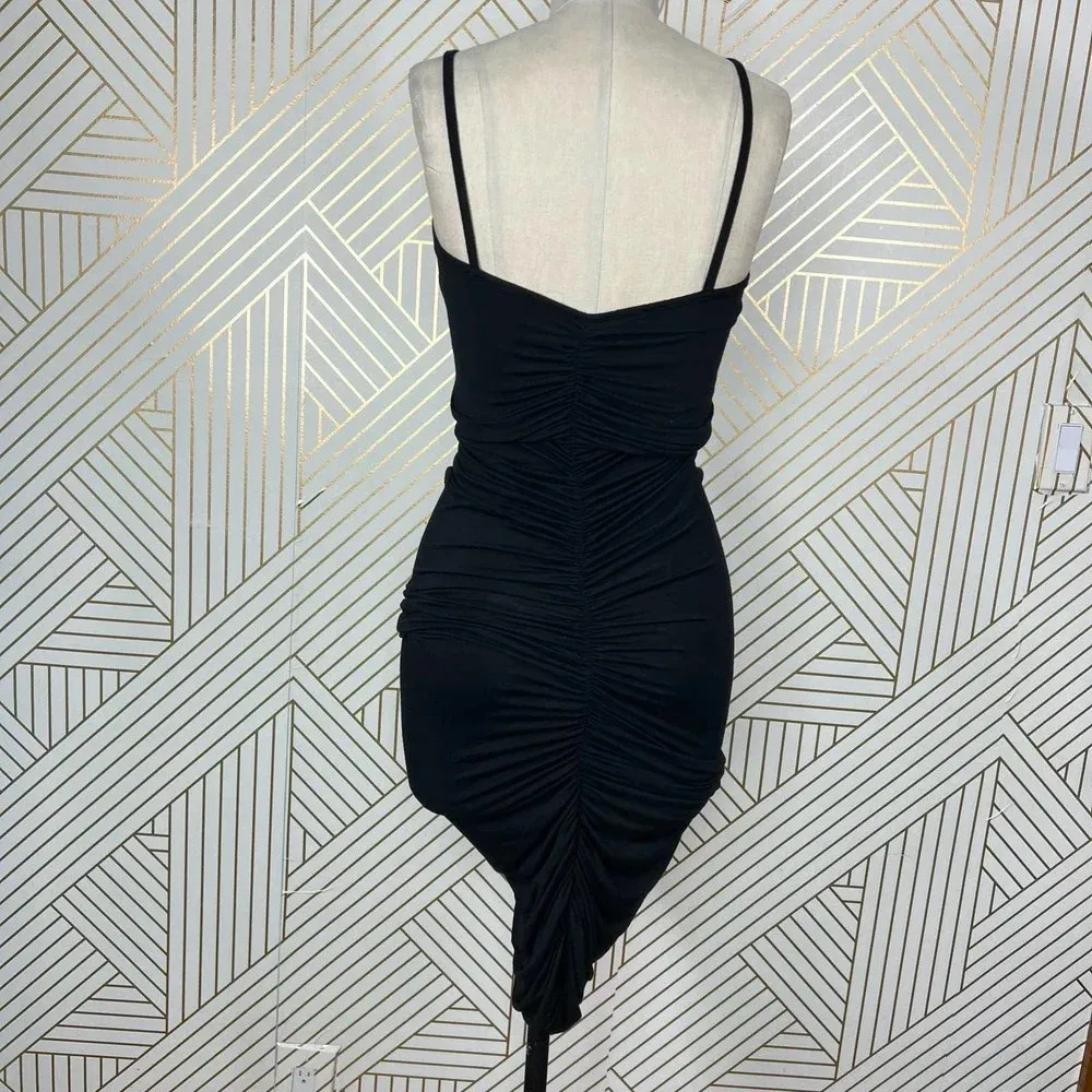 Rachel Pally Black Ruched Shirred Bodycon‎ Tank Dress Size Small - Image 9