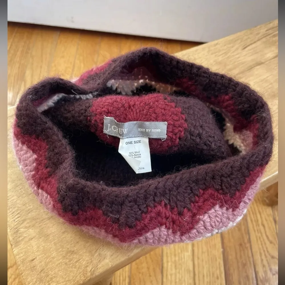 Vintage J Crew  Hand Knit Womens Beanie Hat Lorelai Gilmore Style Wool Alpaca - Image 5