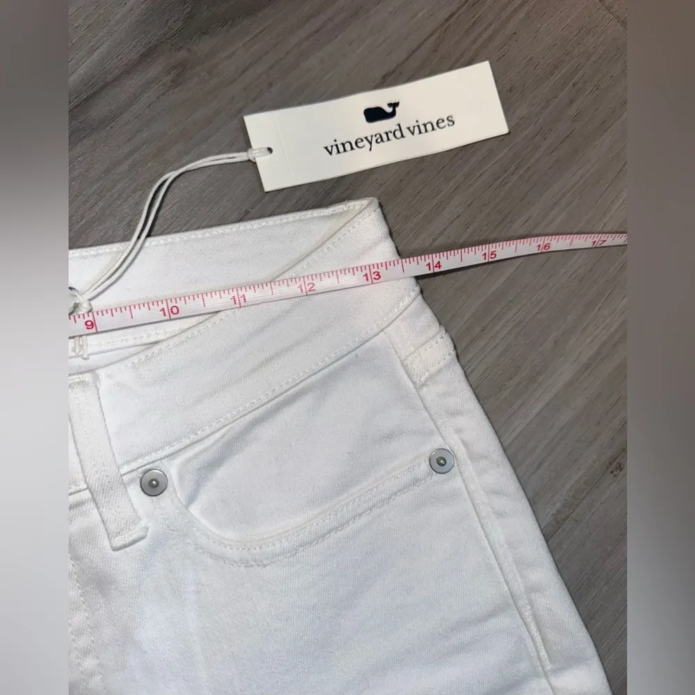 NWT Vineyard Vines High Rise Women’s Stretch White Straight Leg Skinny Jeans - Image 5