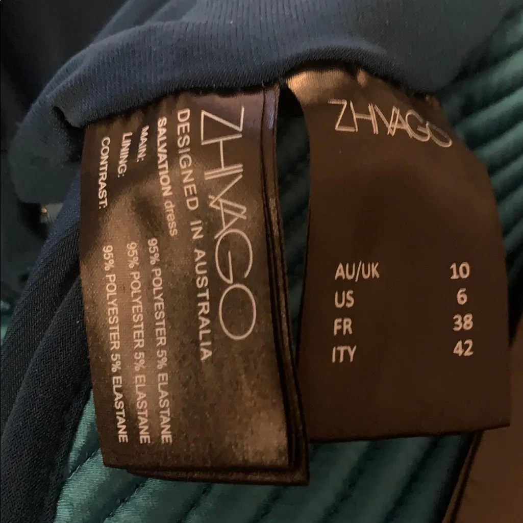 ZHIVAGO NWT SALVATION VELVET MIDI DRESS SIZE 6 REVOLVE Blue - Image 14