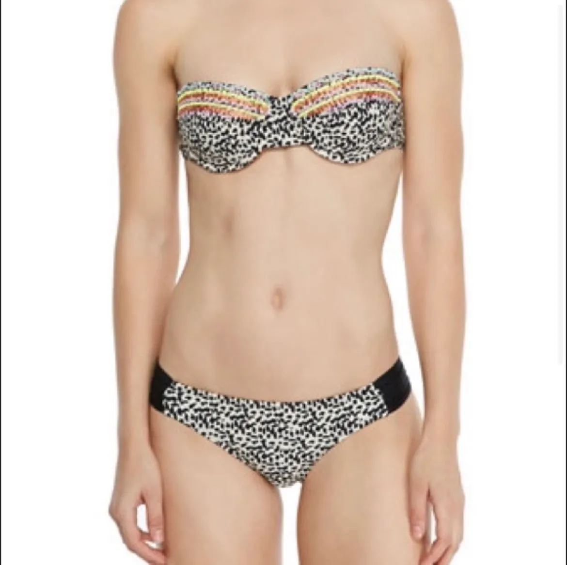 Embroidered Strapless Bikini Top - Image 3