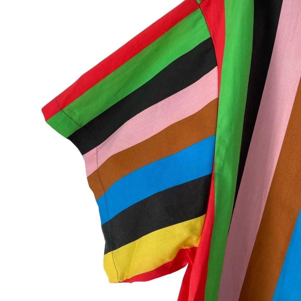 Rowing Blazers NWTs New York Stripe Multicolor Button Down Shirt size medium Black - Image 3