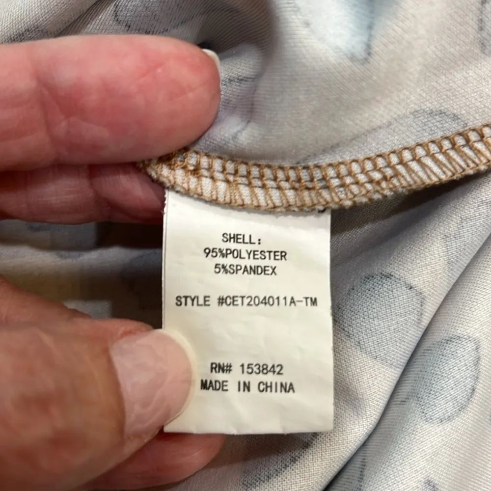 Melloday brown/black 3/4 sleeve scoop neck blouse - Image 5