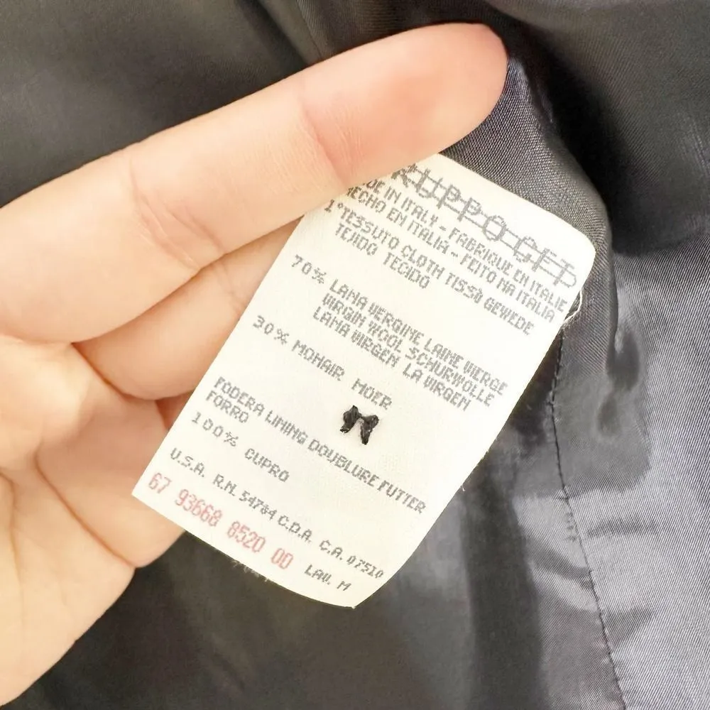 Vintage GIORGIO ARMANI Le Collezioni Virgin Wool Mohair Pinstripe Size 12 Womens - Image 6