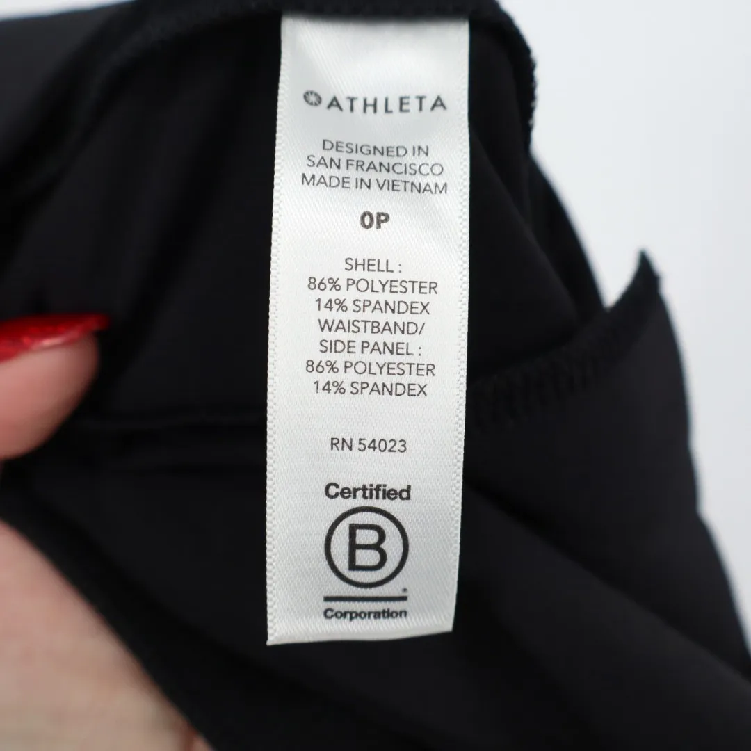 Athleta Brooklyn Ankle Pants Womens 0P Black Stretch Quick Drying Casual Travel - Image 4