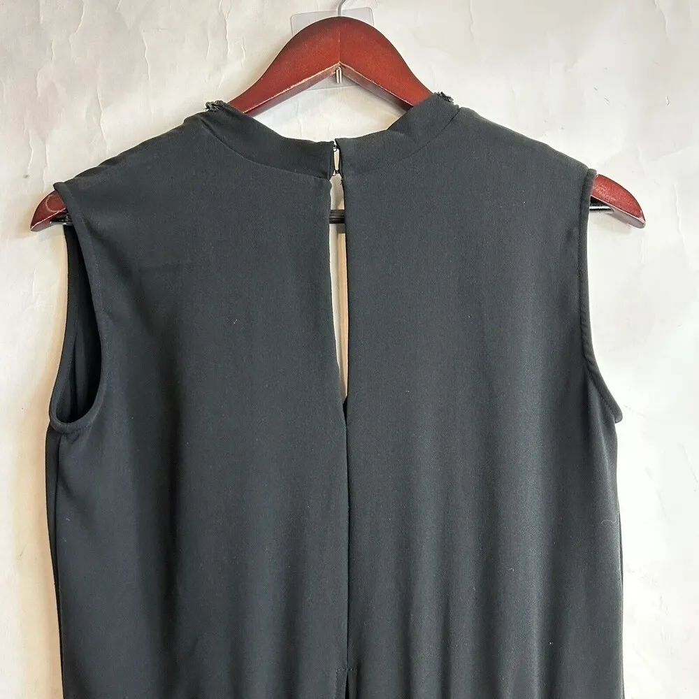 Saloni Size 2 Black Wide Leg Jumpsuit Sequin V - Image 11